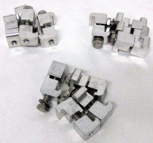 LOT OF THREE ISO FLANGE VACUUM FITTING UNION CLAMPS MDC BALZERS HPS