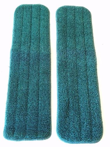 O commercial grade 19&#034; microfiber wet mop pad lot of 2 thick clean janitorial for sale
