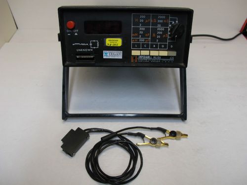 ESI / Tegam  LCR Impedance Meter.  Includes Kelvin Clip Accessory.  Tested Good.