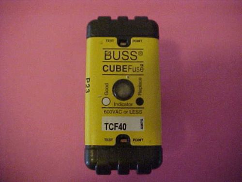 (2) NOS BUSSMANN TCF-40 CUBE FUSES w/INDICATOR,Time Delay, Dual Element NEW