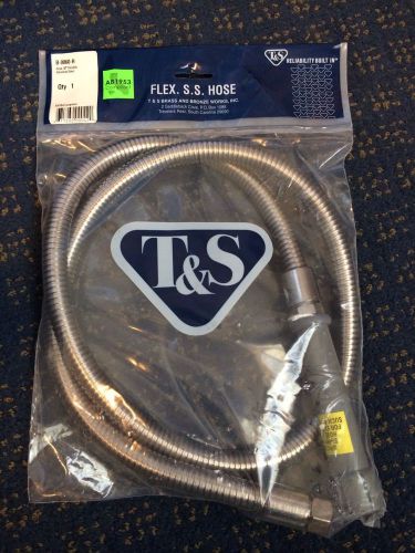 T&amp;s b-0056-h 56&#034; stainless steel flex hose with gray handle and polyurethane lin for sale