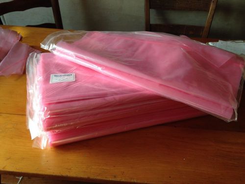 Antistatic Poly Bags Uline 20x20&#034; 4 Mil Lot Of 119 Pink Poly Elections