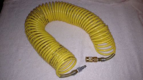 Coilhose pneumatics n14 coiled nylon air compression hose 1/4-inch - 25&#039; feet + for sale