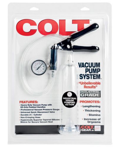 Colt Vacuum Pump Penis System Men&#039;s Erection Aid Cylinder w/ Gauge Professional