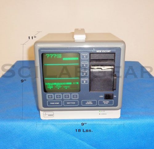 Mde e100 escort multi-parameter vital signs patient monitor for sale