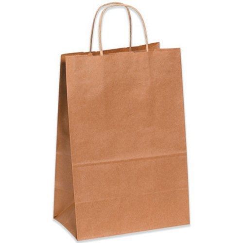 Aviditi bgs104k paper shopping bag, 10&#034; length x 5&#034; width x 13&#034; height, kraft for sale