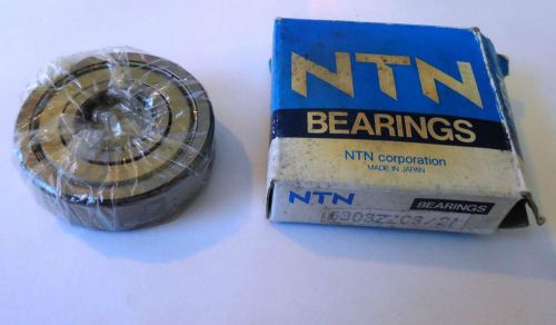 NTN Radial Ball Bearing, Shielded, 17mm Bore  6303 ZZC3/21