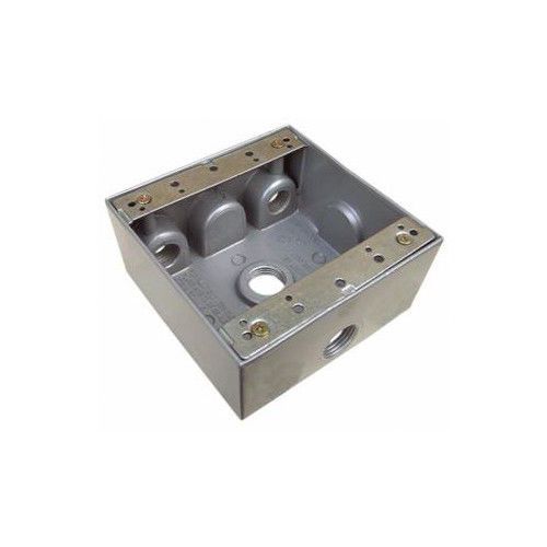 Morris Products Weatherproof Boxes in Gray with 4&#034; Outlet Holes
