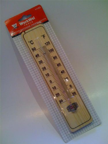 New Glass/Wood Thermometer In/Outdoor Mercury Free Weather Measuring Tool
