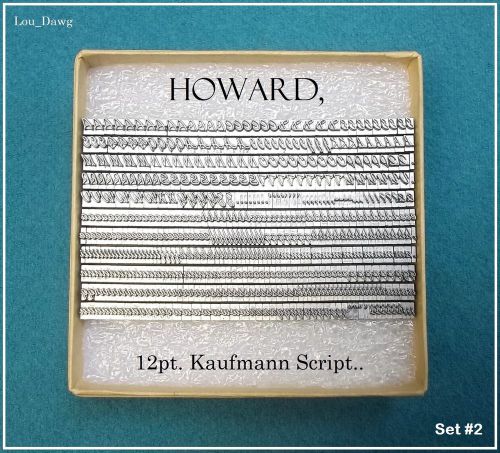 Howard Machine Personalizer ( 12pt. Kaufmann Script ) Hot Foil Stamping Machine