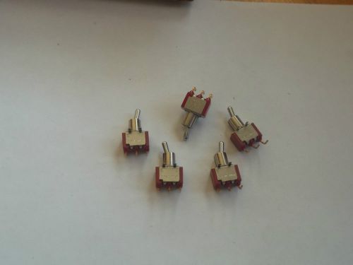 C&amp;K SWITCH  7101MD9A7BE  NEW QTY 5  Toggle ON None ON SPDT PC Pins .4VA