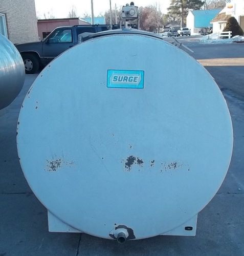 SURGE 1000 Gallon Storage Only with Agitation Stainless Bulk Milk Farm Tank