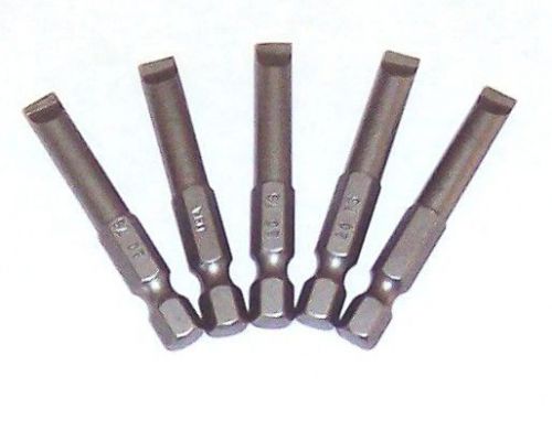 5 each Qualtool 20-7S. Slotted Hex Shank Bits (Quick Change Shank)