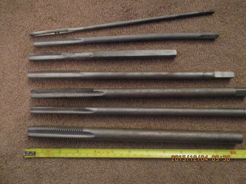Lot of 7 vintage tap and die long tools  assorted  sizes made in usa for sale