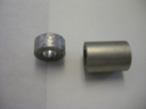 Aluminum spacer bushing reducer .40&#034; id x 3/4&#034; od x  asst length (package of 2) for sale