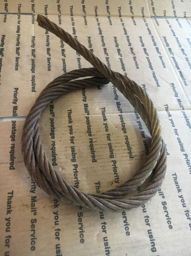 5 Feet 5/8&#034; Rustic Steel Stranded Rope Cable. Metal Arts Crafts Supplies