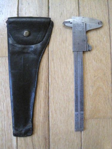 Vintage Zeus 6&#034; Caliper / Micrometer - Made in Germany w/Leather Holster