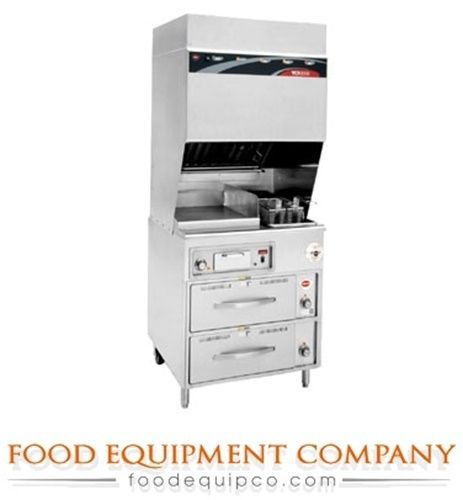 Wells wv-fgrw vcs2000 ventless cooktop electric (1) fryer (1) griddle rw-26... for sale