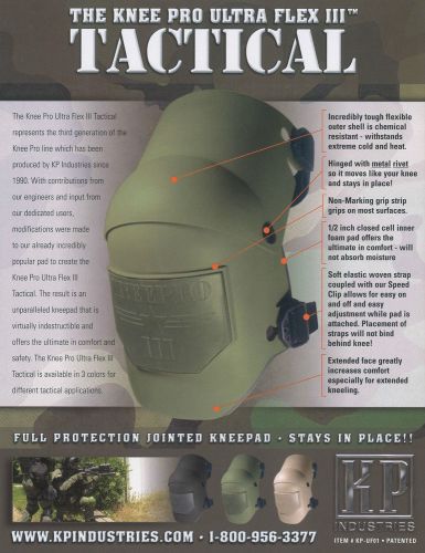 KP Industries Tactical Knee Pro Ultra Flex III Knee Pads in (Black)