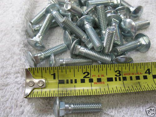 100 pcs-square neck carriage bolt  1- 1/4&#034; # ms35751-42, appears unused for sale