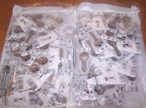 Lot of 2 Bags of 120 Hillman #66 Cassette F Key Blanks 240 Total