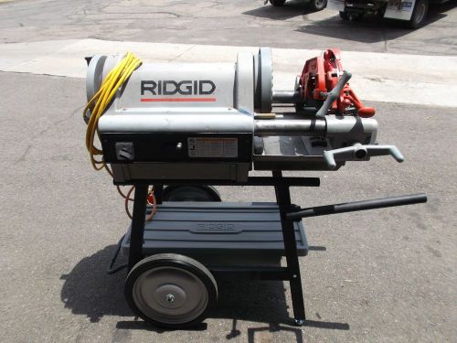 Ridgid 1224 pipe threader rigid conduit vgc 1/2&#034; to 4&#034; has 2 dies and new cart for sale