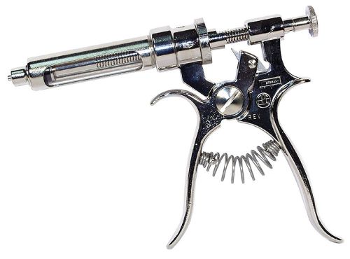 Roux pistol grip heinke 10cc syringe cattle sheep swine goat chrome accurate for sale