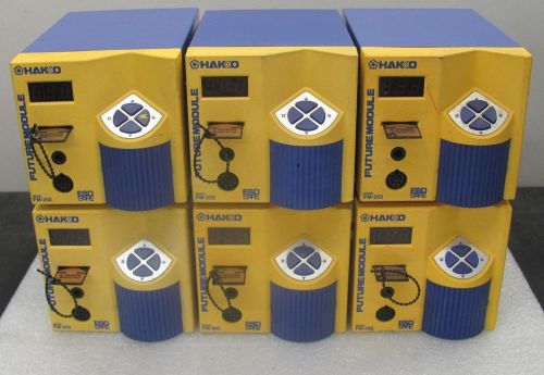 Lot of 6 hakko fm-202 soldering station 120vac base unit only for sale
