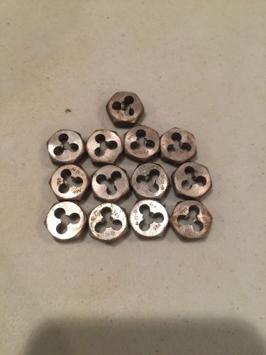 (13) 10-32 nf 10-32nf ace hanson high carbon steel round die 13 pcs small for sale