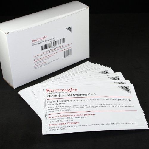 Burroughs/Unisys Check Scanner Cleaning Card featuring Waffletechnology (15