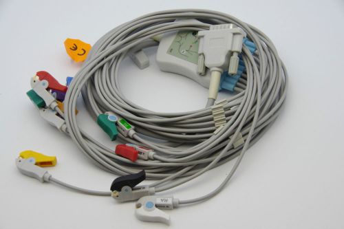 12 lead (10 wire) ecg/ekg cable aha grabber end  fda/ce approved hp phiplis pbi for sale