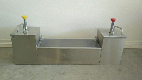 SERVER CONDIMENT SERVING STATION 2 Pump/Well/Rail commercial ketchup mustard NSF