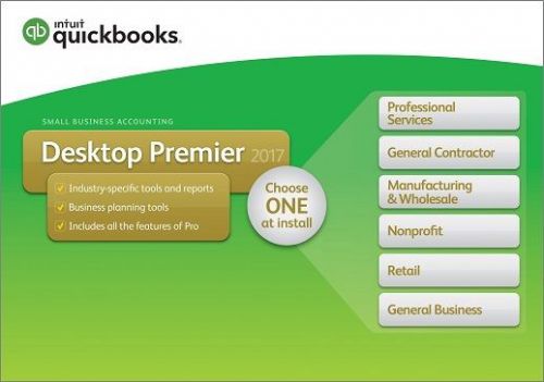 New QuickBooks Premier 2017 1-User (New User) Box!!