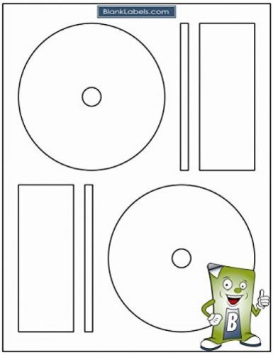 200 CD / DVD Labels Blank Labels Brand Fits Memorex Full Face Compatible. Small
