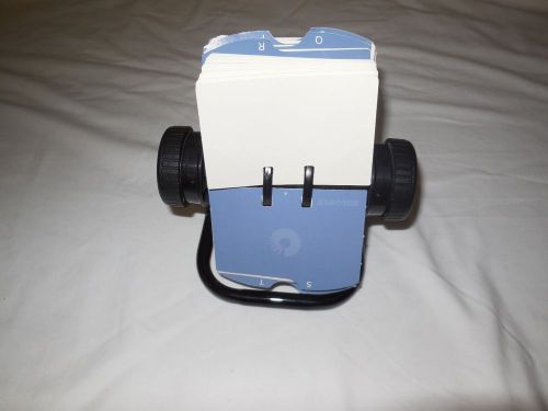 Rolodex Open Rotary File Black Tubular Frame with 2-5/8&#034; x 4&#034; cards