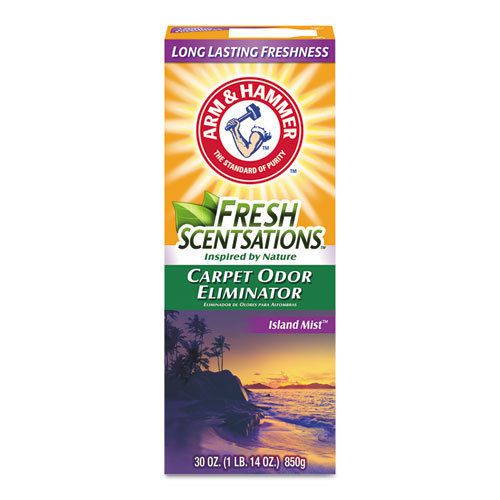 &#034;fresh scentsations carpet odor eliminator, island mist, 30 oz box, 6/carton&#034; for sale