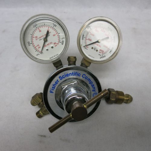 Fisher scientific fs 50 gas regulator 60 psi / 4000 psi w/ shut off valve for sale