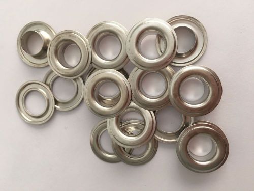 500 # 2 ( 3/8&#034; ) Nickel plated Solid brass self piercing grommets &amp; washers