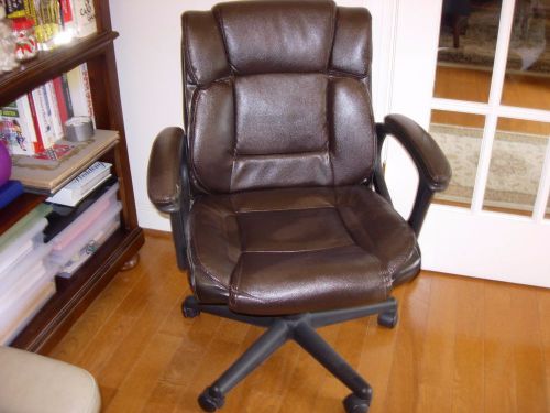 Computer Chair Brown Leather