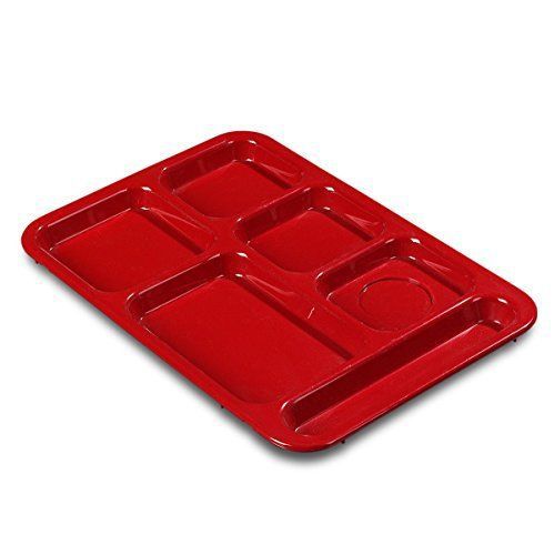 Carlisle P614R05 Polypropylene Right-Hand 6-Compartment Divided Tray, 14&#034; X 10&#034;,