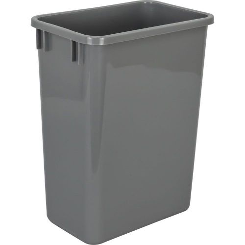 35 Quart Grey Heavy Duty Kitchen Cabinet Trash Can Garbage Pullout Plastic Gray