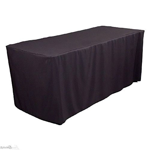 TEKTRUM 4-Feet Long Fitted Table DJ Jacket Cover for Trade Show - Thick/Heavy Du