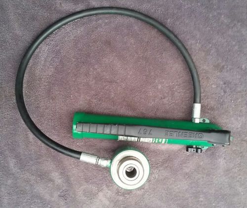Greenlee 767 hydraulic knockout hand pump and 746 ram for sale