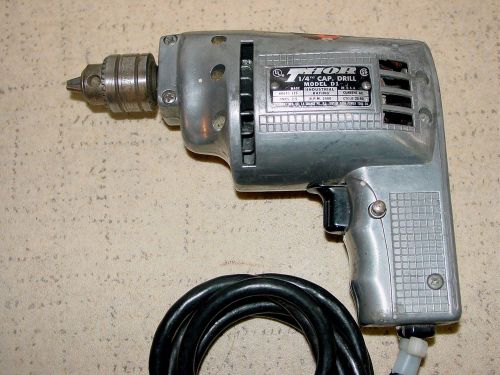 Vintage THOR D-1 1/4&#034; Aluminum Cap.Drill 2400 Rpm.w/ Chuck Key, USA