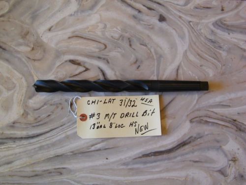 Chicago latrobe -31/32&#034;  #3 moris taper  \  hs  usa  drill bit-new for sale