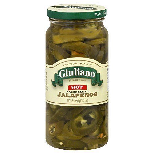 Giulianos Hot Nacho Sliced Jalapeno, 16 Ounce -- 6 per case.