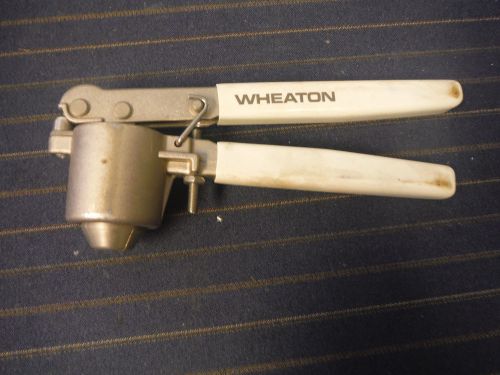 Used wheaton w225301 vial crimper, adjustable stop, 11mm gray for sale