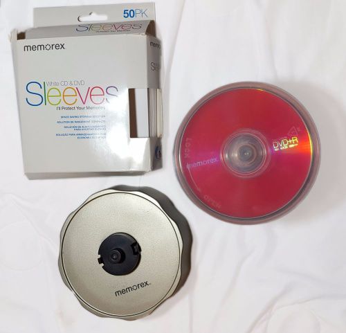 Cd &amp; dvd bundle memorex sleeves label maker &amp; recordable burn discs for sale