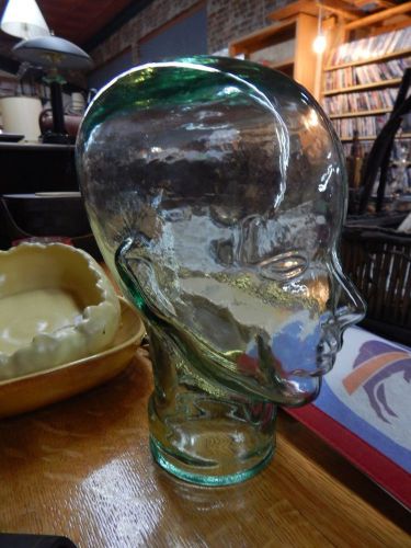 Vintage glass head. 11&#034; tall, great condition! Oddities, display, decor!