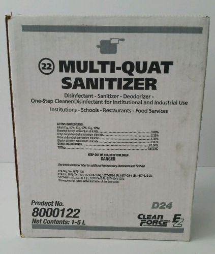 Multi-Quat Sanitizer, Disinfectant, Deodorizer One-Step Cleaner Industrial Use